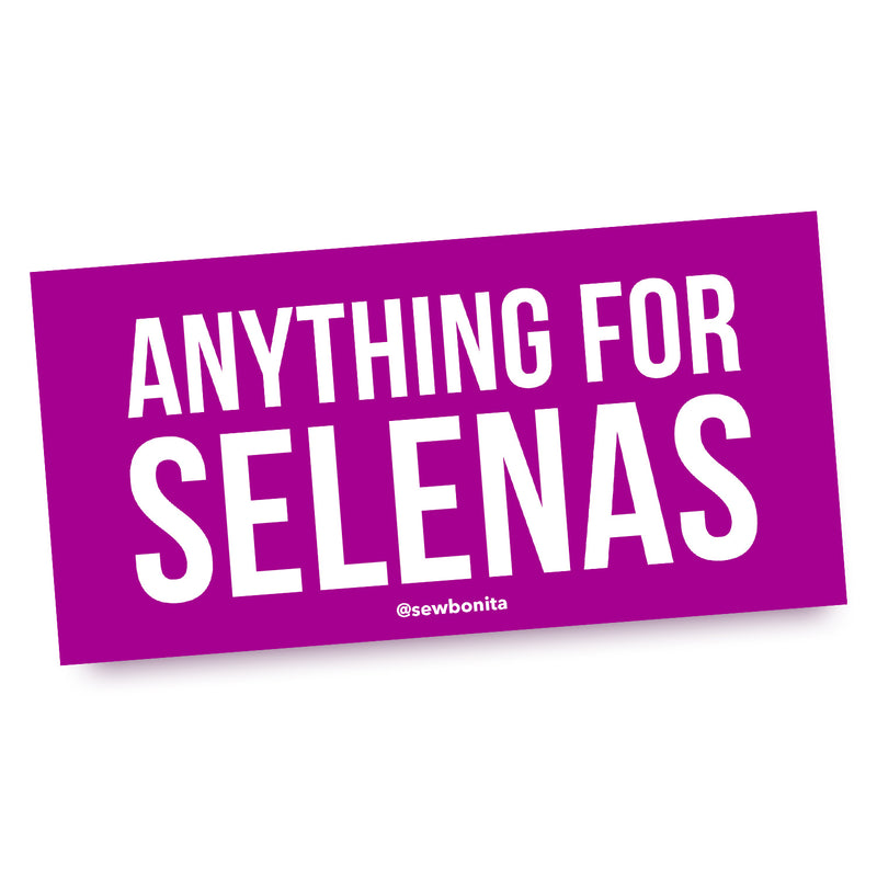 Sew Bonita Anything for Selenas Bumper Car Sticker Purple