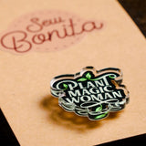 sew bonita acrylic pin plant magic woman