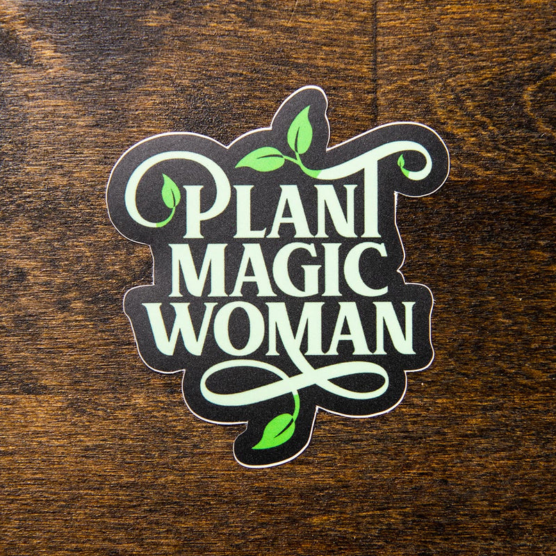 plant magic woman sew bonita sticker 
