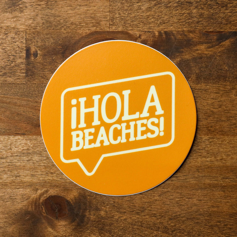 hola beaches sew bonita sticker 