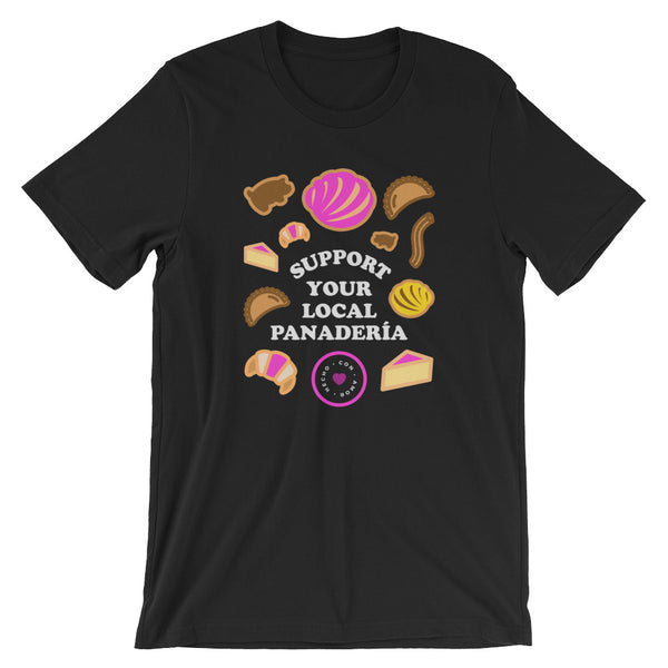 Sew Bonita Support your local panaderia shirt in black