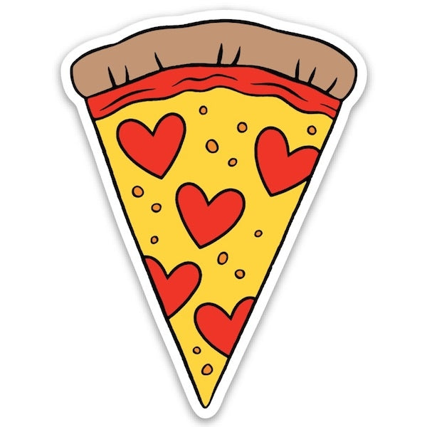 PIzza Hearts Die Cut Sticker