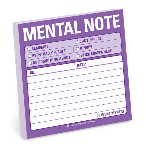 Mental Note Sticky Note