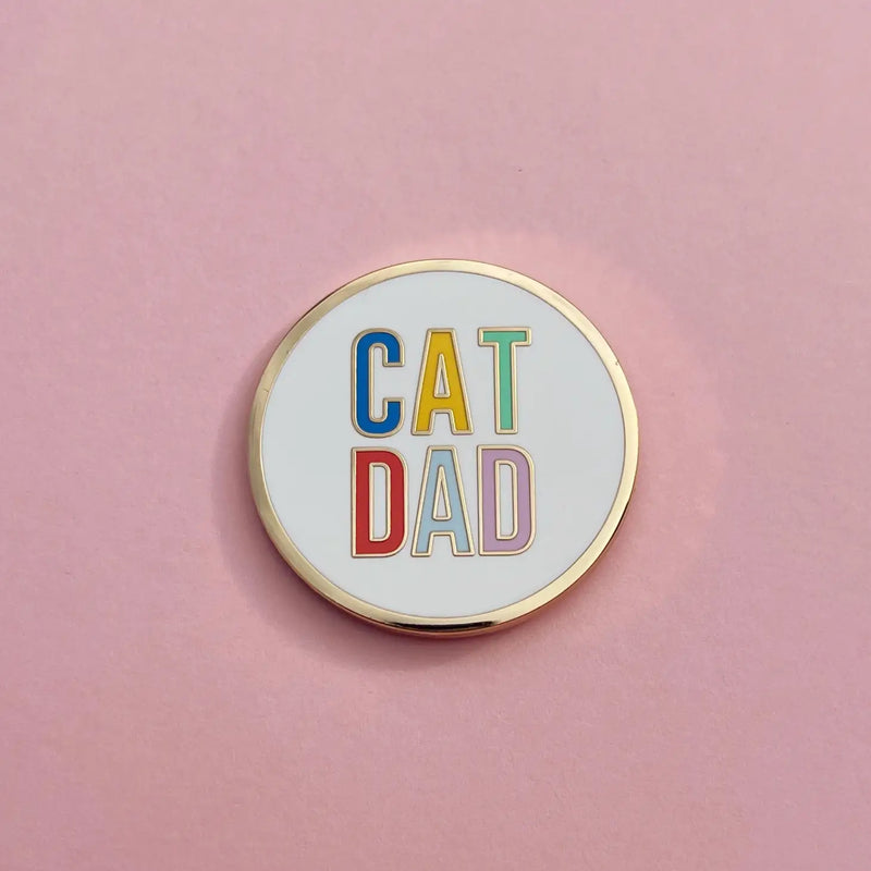 Cat Dad Rainbow Pin