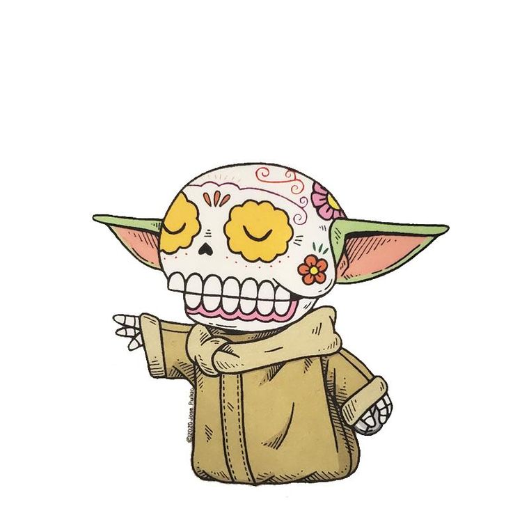 Baby Yoda Muerte Sticker